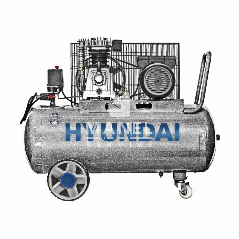 Compressore d'aria 100 lt Hyundai 65704 3 motori super silenziato a soli €  529.9