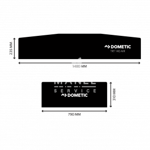 Dometic Inflatable Roof Tent TRT 140 AIR Dimensions when closed