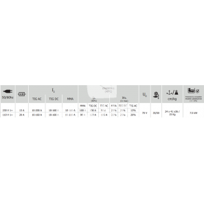 GYS PROTIG 201 AC/DC FV - SALDATRICE TIG-MMA