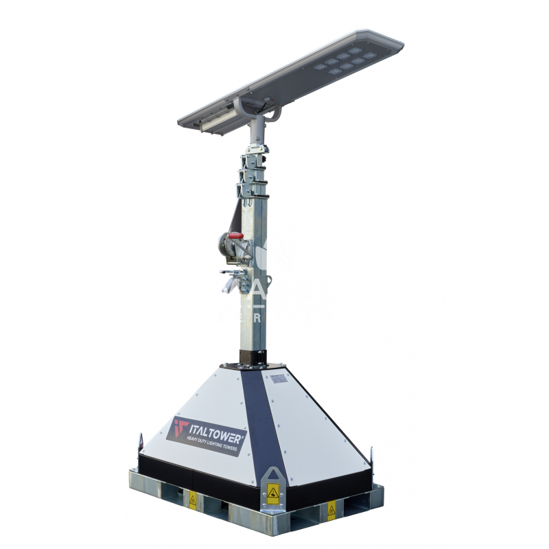 ITALTOWER STREET SOLAR PRO01 LIGHT TOWER 6000lm ELECTRIC SOLAR ENERGY