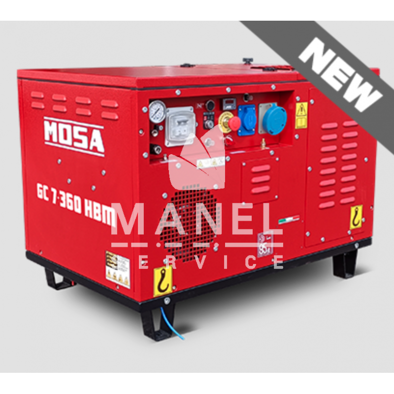 mosa gc7360hbm generatore con compressore integrato 64kw 230v 95 bar